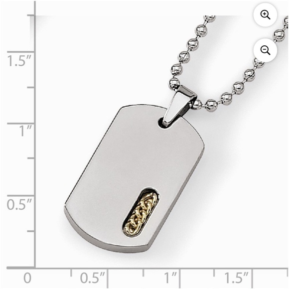 N127 Unisex Chisel preowned dog tag unisex engravable 22” - Picture 4 of 5